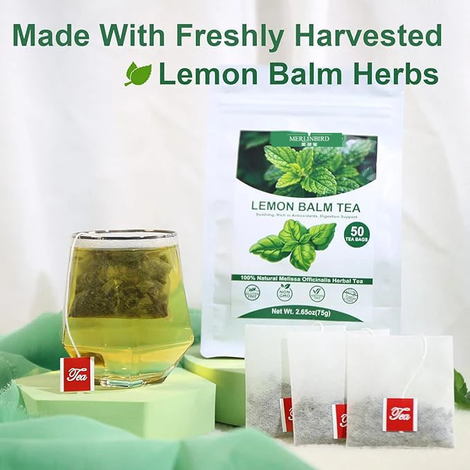 Organic Lemon Balm Herbal Tea (50 Tea Bags)