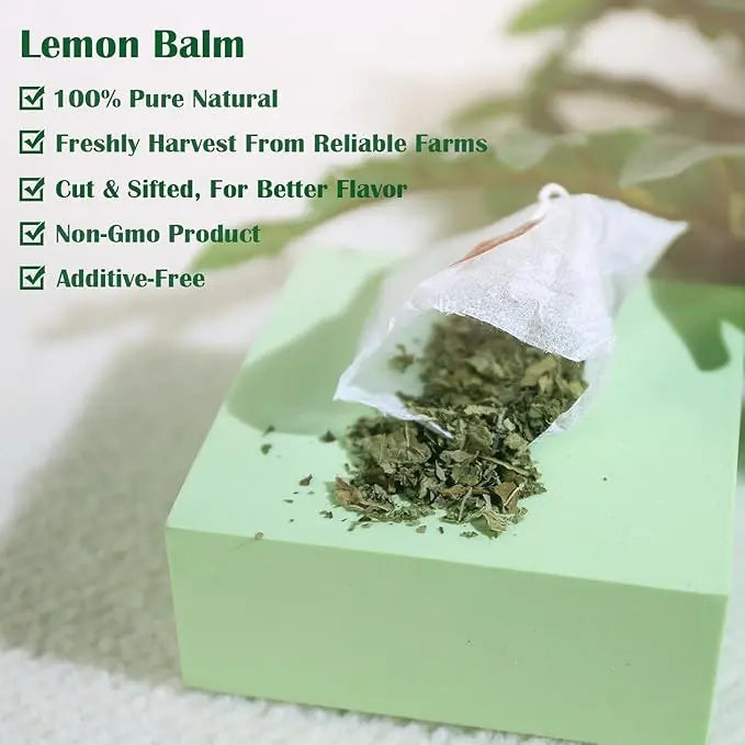 Organic Lemon Balm Herbal Tea (50 Tea Bags)