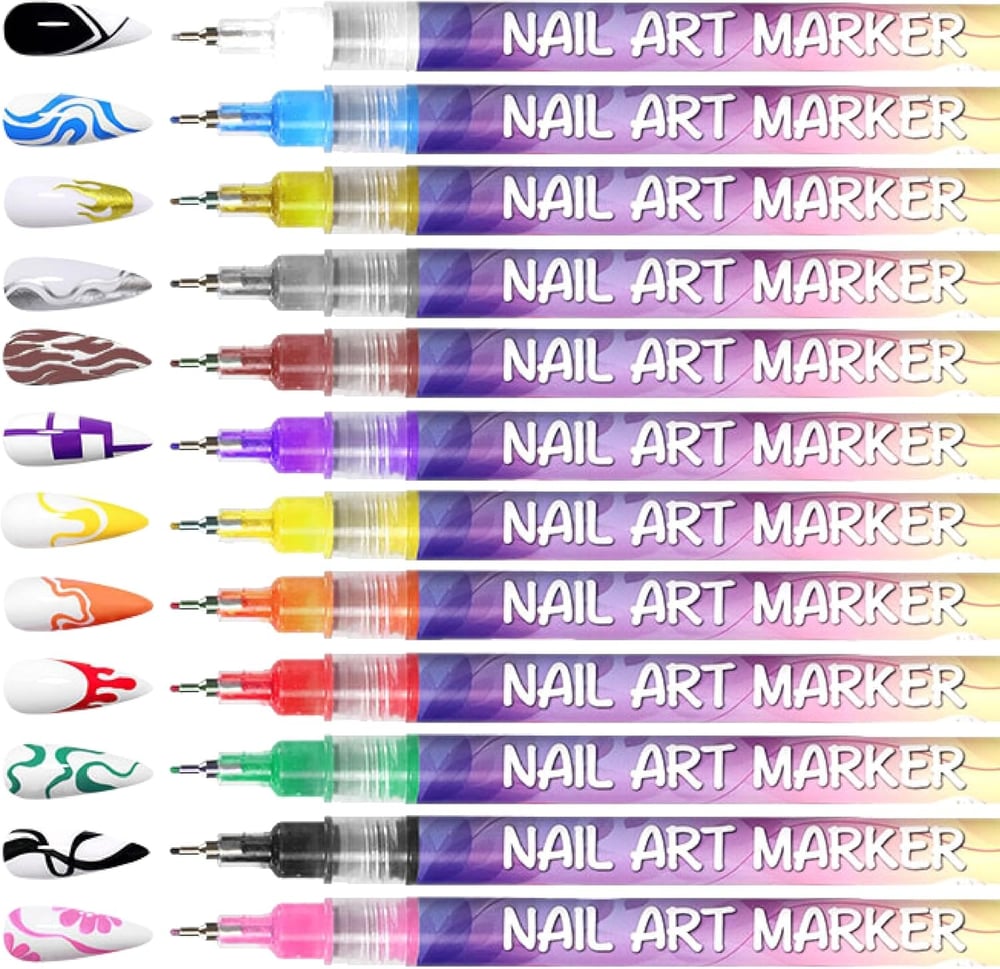 12 Colors Nail Art Pens Set