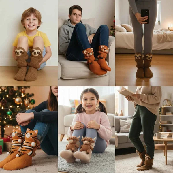 Miękkie Bawełniane Skarpetki Ze Zwierzętami (Rozmiar Uniwersalny)